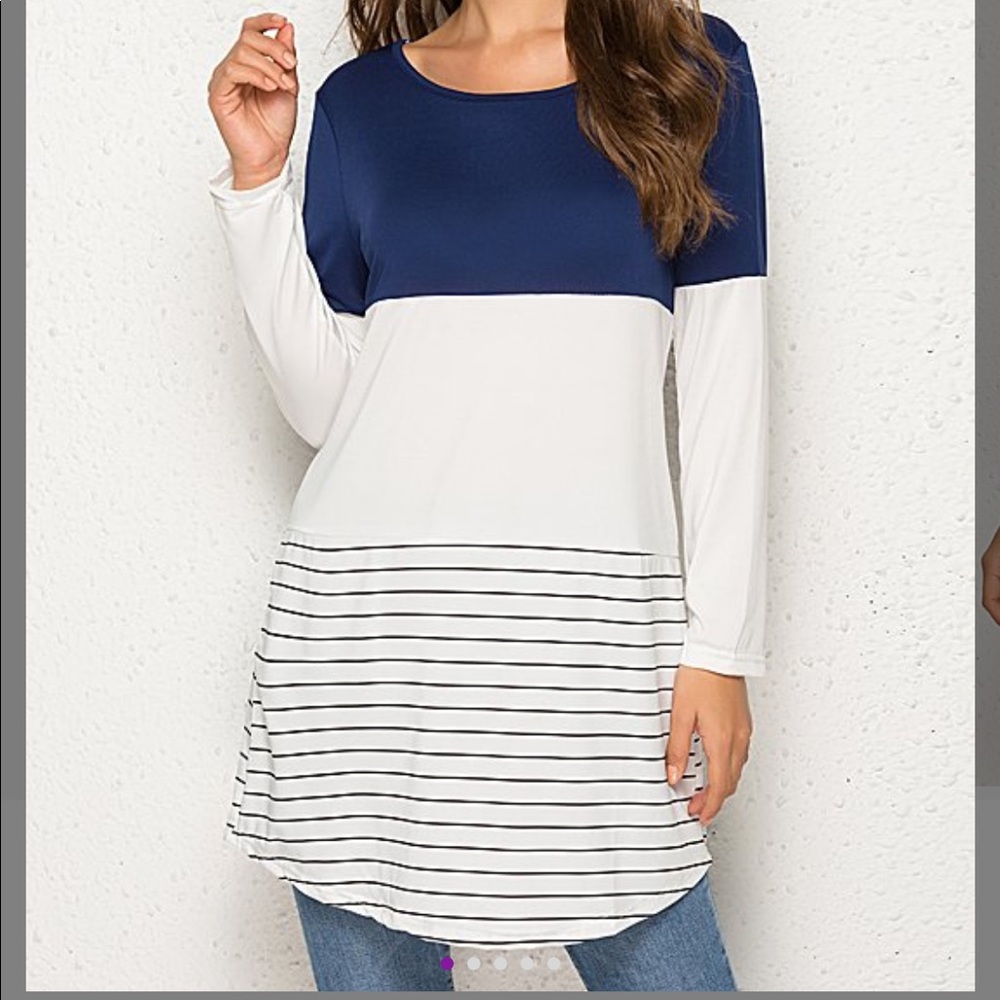 Long sleeve tiered colored shirt